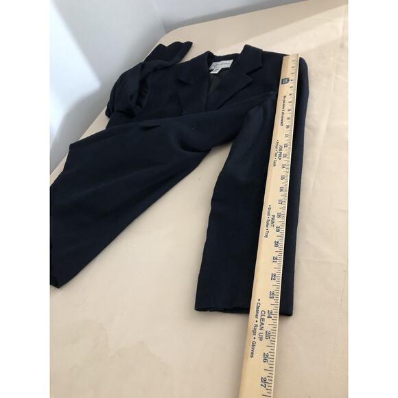 Evan-Picone Women Lapel Collar Jacket Button Long Sleeve Black 10 Office Siren - Picture 10 of 10